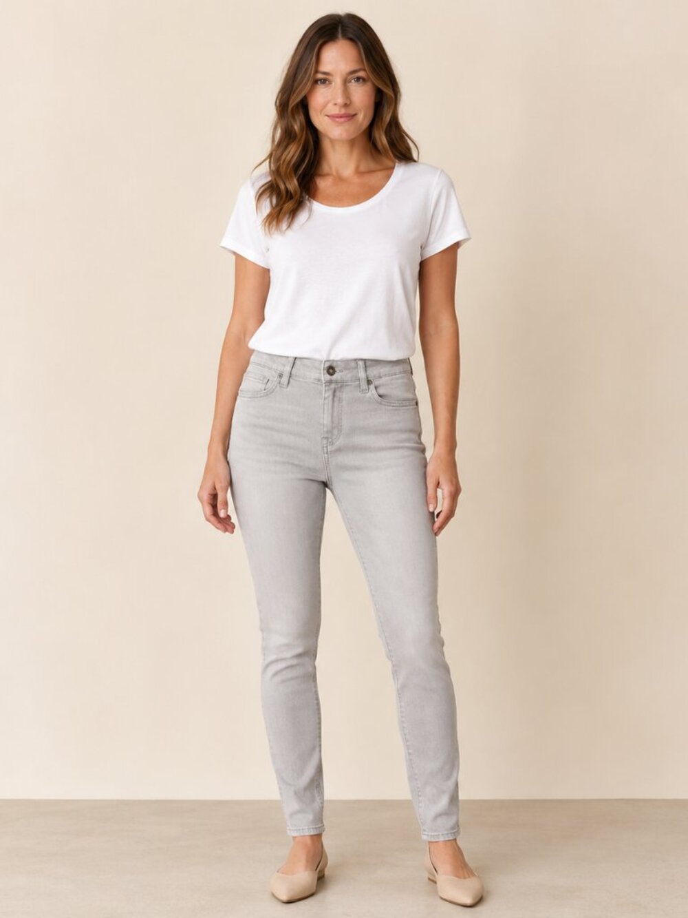 Tractr Mona Light Grey High-Rise Slim Jeans NWT 6/28